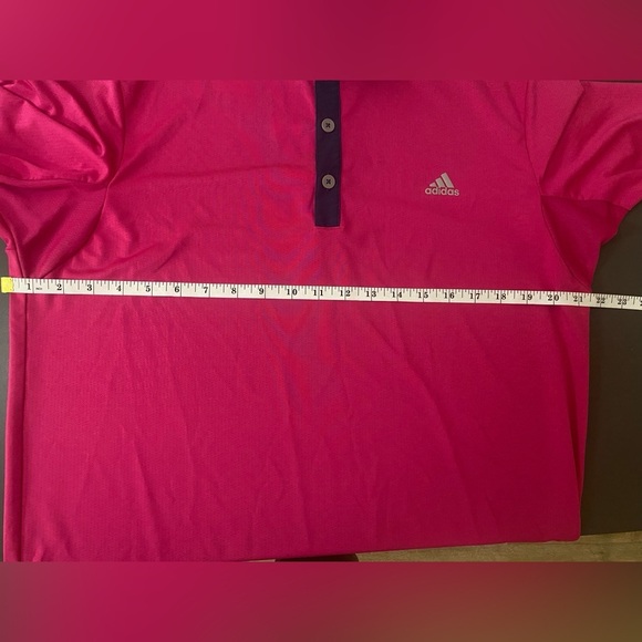 Adidas Men's Pink Polo Shirt Size Medium.in excellent condition - Picture 6 of 10